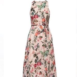 Pink Floral Banana Republic Maxi Dress